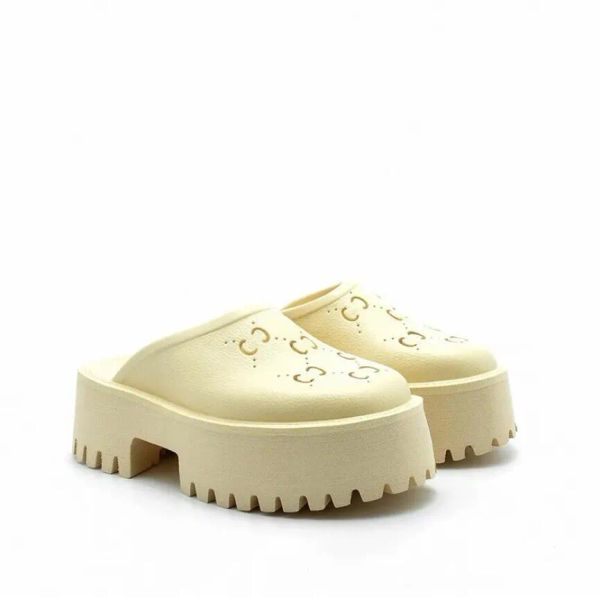 

2023 women's slippers platform perforated sandal summer shoe r womens slippers candy colors clear beach slippers high heel he prr, Black