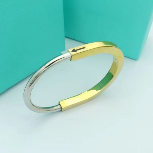 

luxury gold horseshoe designer bangle women stainless steel fashion rose gold couple bracelet jewelry gifts for accessory wholesale, Black