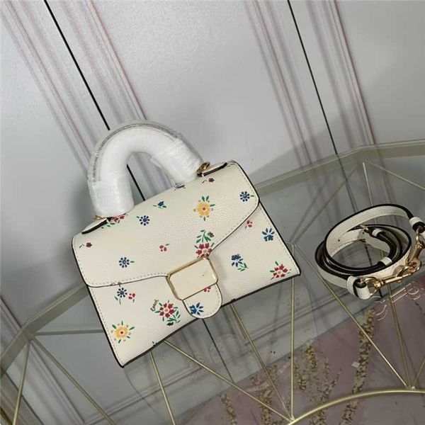 

new goose egg stone layer cowhide handbag pepper hourglass bag large capacity print crossbody shoulder