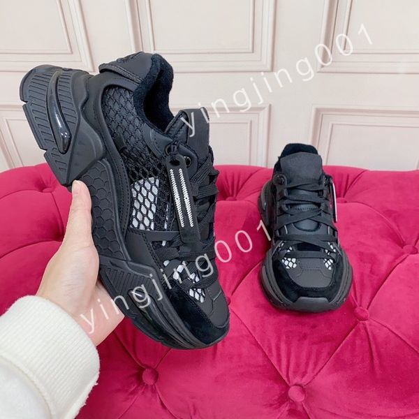 

2023 new sneakers shoes outdoor trainers luxurious rubber sole fabric patent leather jogging walking, Black