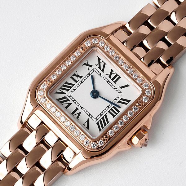 

luxury couple watches square watch diamonds 316 stainless steel sapphire crystal square wristwatch sapphire waterproof water resistant fashi, Slivery;brown
