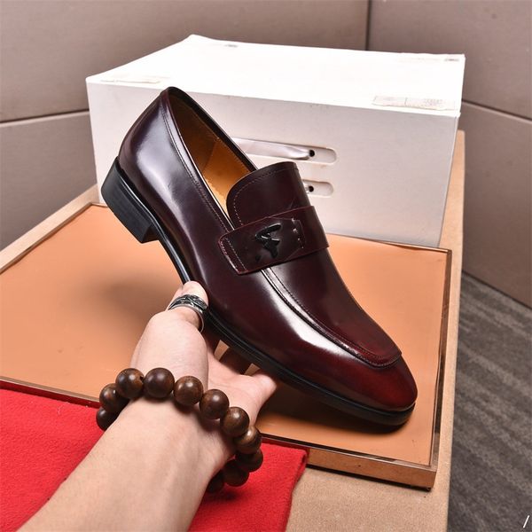 

f6/4model new men designer dress leather shoes for men classic gentleman wedding prom shoes luxury british gold blue national pattern oxford, Black