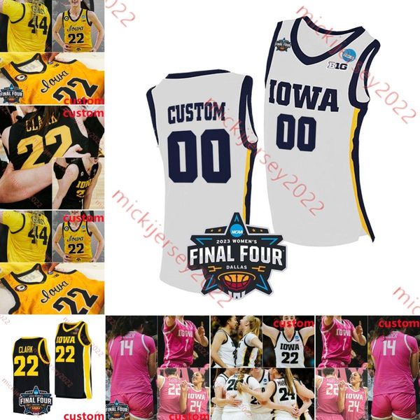 

custom caitlin clark monika czinano iowa hawkeyes womens basketball jersey kylie feuerbach shateah wetering molly davis mckenna warnock shar, Black