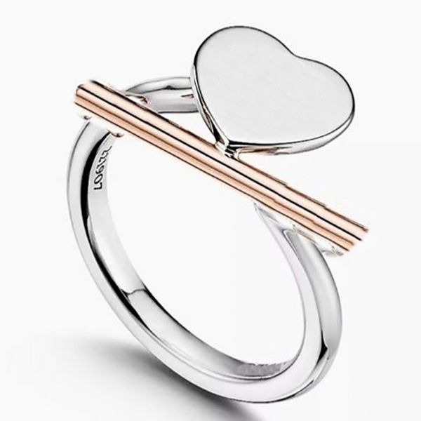 

2023 fashion love truck heart designer cluster rings luxury jewelry christmas day gift plated dainty silver chain designers women 70878151, Golden;silver