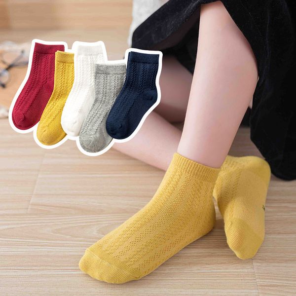 

kids socks 5 pairs/batch baby autumn girls winter socks boy cute colored cotton socks 230408, Pink;yellow