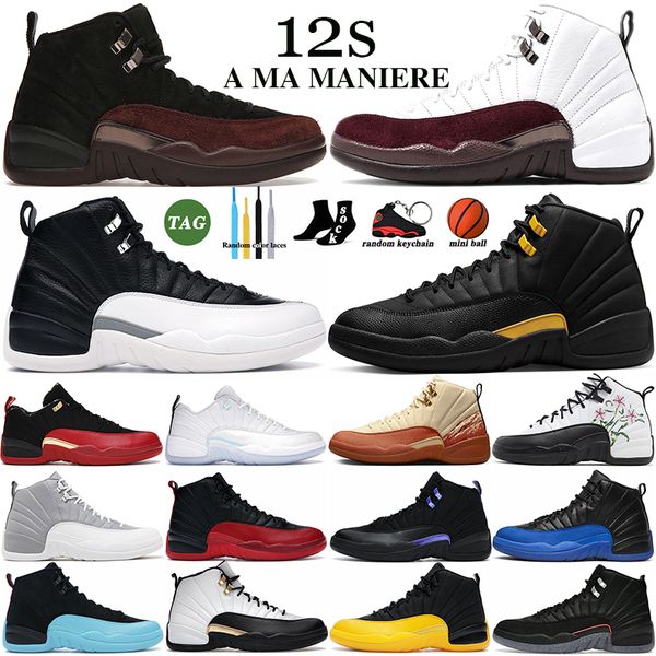 

12s jumpman 12 men basketball shoes royalty black taxi stealth playoffs flu game eastside golf hyper royal indigo university gold mens train