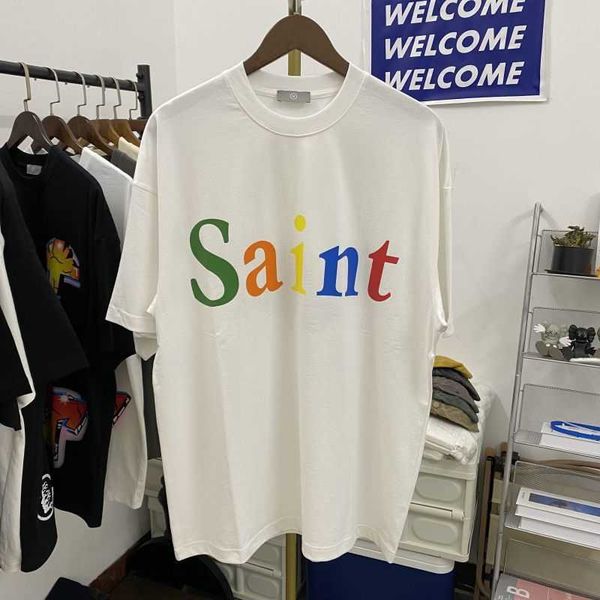 

saint american xiaozhongchao brand slr camera high definition direct spray printing tee men's and women's casual loose short sleev, Black;brown