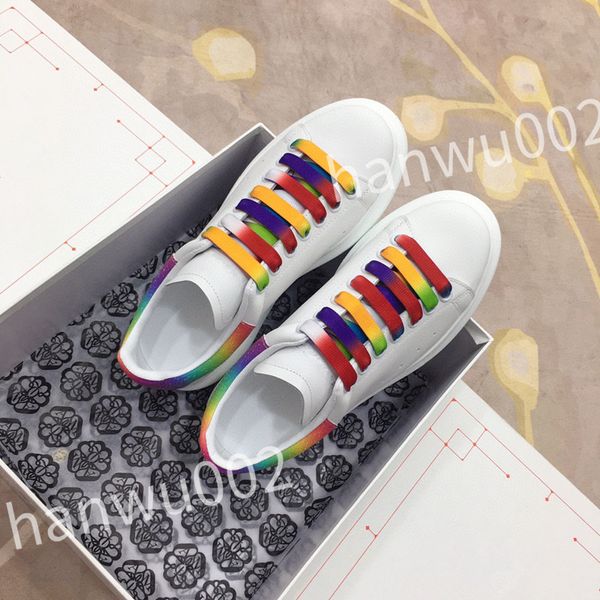 

luxury men womens fashion shoes lace-up flat platform designer sneaker black genuine leather air cushion sneake