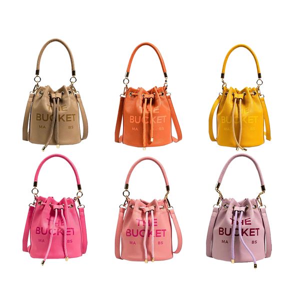 

fashion marc jocobs drawstring bags womens mens bucket the tote handbag handle smooth leather luxury designer shoulder strap buckets crossbo