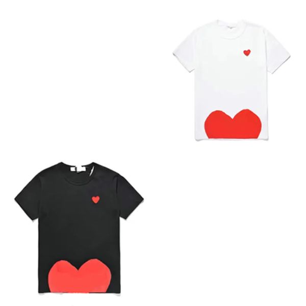 

men's t-shirts designer casual women's badge garcons quality print short sleeve short t-shirt couple hearts tshirt man tees, White;black