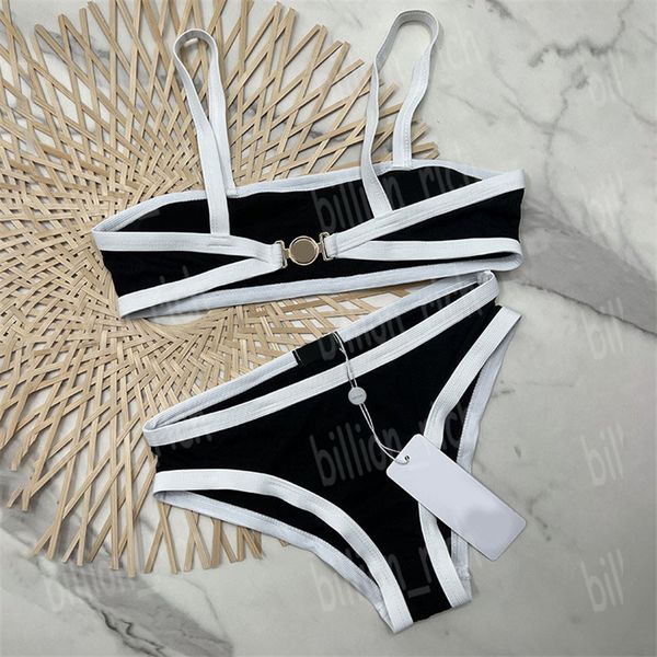 

designers women bikini swimwear black split swimsuits padded up bathing suits