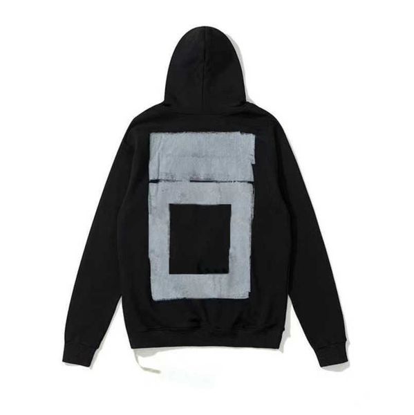 

men's sweatshirts luxury offs brand autumn winter pullover hoodies designers women sweater men arrow cross letter hoodie coat sweatshi, Black
