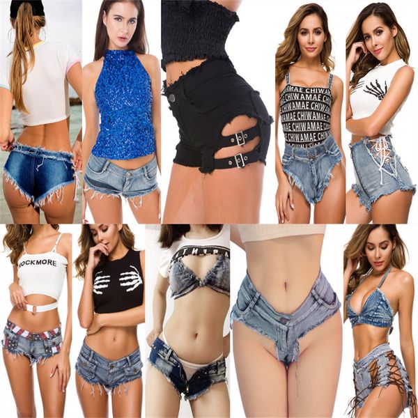 

womens shorts denim jeans girls high waist low beach yf049#616 230408, White;black