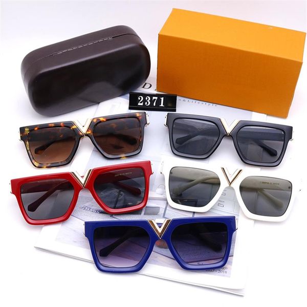 

fashion men sunglasses women classic hd designer square sun glasses driving white black red brown blue five colors un294d