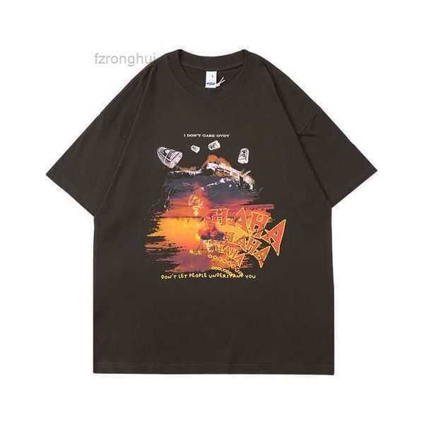 

fashion shirts oversize tshirt men's t-shirts american short sleeve street portrait loose lazy crew neck men bjvb t shirt 2 w2ls, White;black