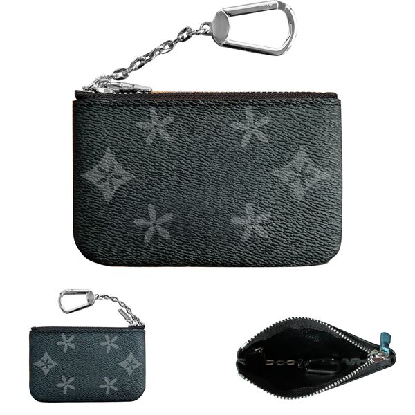 

card holder genuine leather m62650 womens key coin mens wallet with key chain box luxury designer small purse wallets coin purses gift cardh, Red;blue