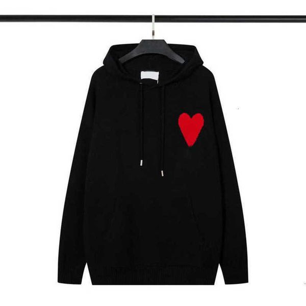 

paris designer 2023 men sweater hoodies streetwear amis hip hop casual loose fit women long sleeve hoodie mens women couple's sweaters, White;black