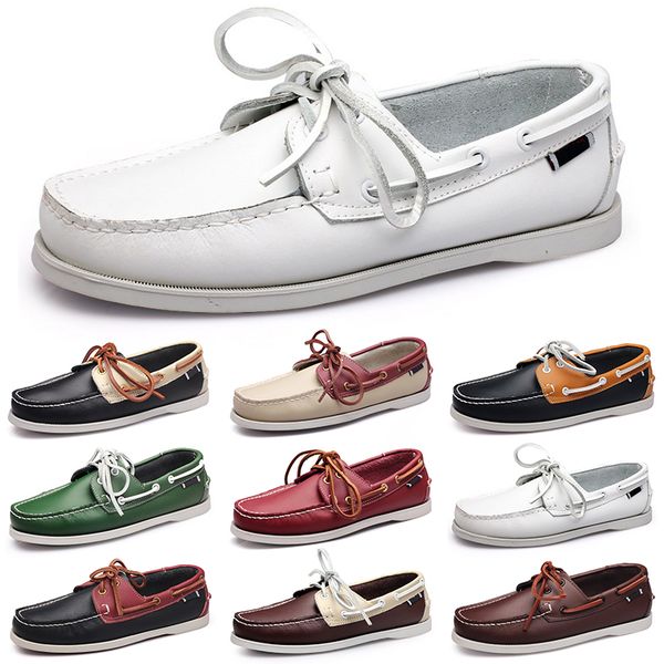 

casual shoes men white leisures silvers taupe dlives brown grey reds green walking low soft multis leather mens sneaker outdoor trainer, Black