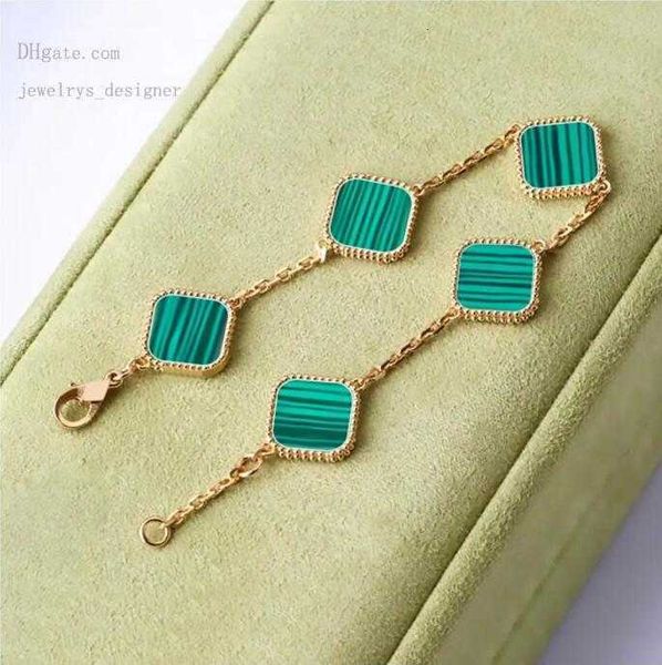 

designer bracelets luxury brand clover designer bracelet 18k gold love bangle charm 4 leaf clovers bracelets shining crystal diamond party j, Golden;silver