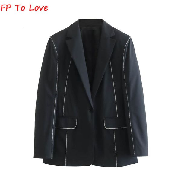 

women s suits blazers stylish straight designed loose woman jacket office lady boyfriend outwears pb za female sets 2010700 230407, White;black