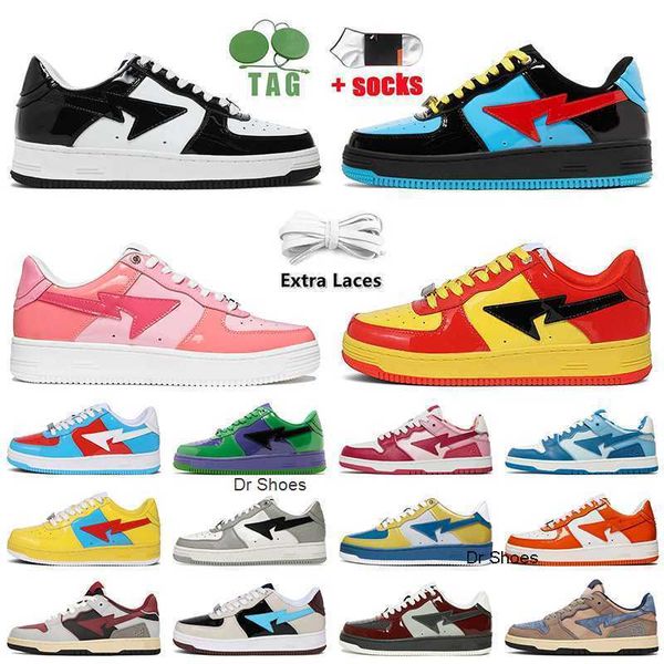 

og original designer casual shoes bapestas sk8 sta grey black color camo combo pink bapesta abc blue orange baped platform sneakers dhgate
