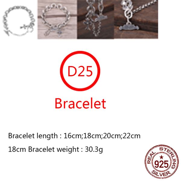 

d25 s925 sterling silver bracelet cross flower circle circle fashion simple network red personality couple punk hip hop jewelry gift for lov, Golden;silver