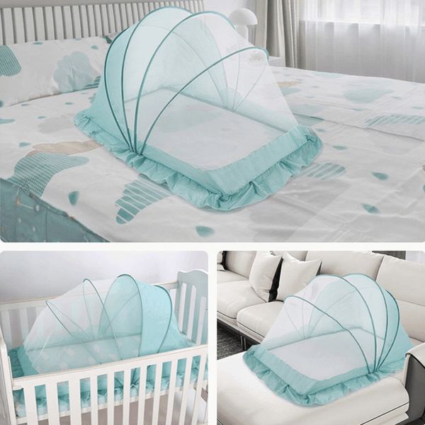 

crib netting portable foldable children's mosquito tent children summer cradle bed sleeping pad 230407