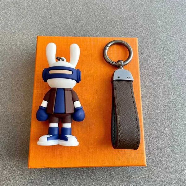 

l family donkey old flower rabbit astronaut keychain bag buckle classic pendant gift live broadcast, Slivery;golden