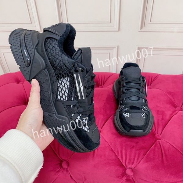 

new brand women fashion designer shoes runner trainers suede leather low-cut shoes black white slip-on casual shoes
