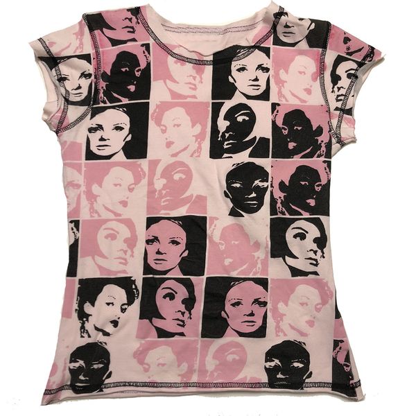 

womens tshirt egirl vintage crop y2k aesthetic face portrait graphic tshirt harajuku tie dye women summer sweats tee gothic streetwear 23040, White