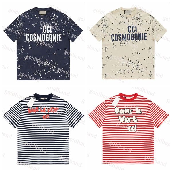

2023 new mens casual tshirt summer men loose short sleeve fashion tide stripe letter printed tees clothing, Black;brown