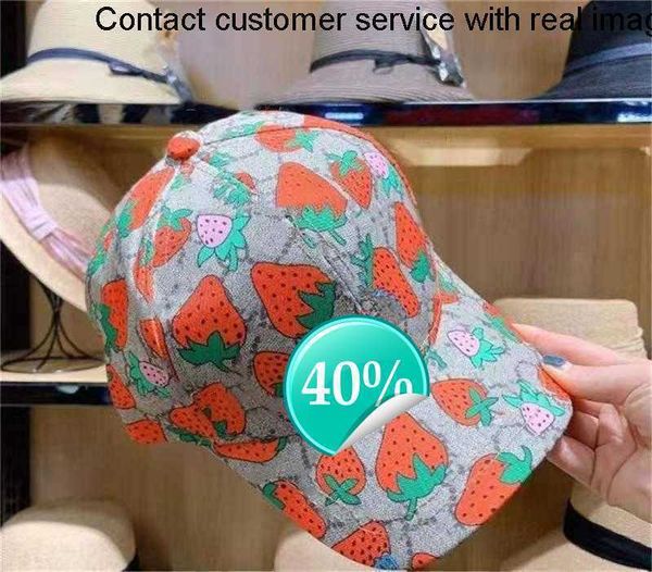 

2023yearigh quality strawberry baseball caps man's cotton cactus classic letter ball caps summer women sun hats outdoor adjustable snap, Blue;gray