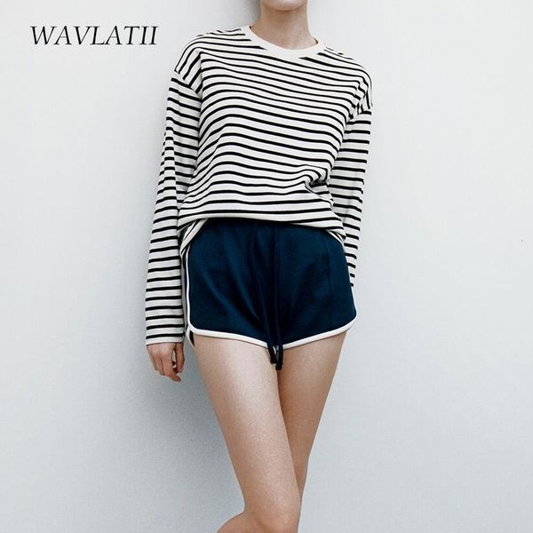 

women s t shirt wavlatii women striped long sleeve t shirts female streetwear autumn spring cotton tees wlt2110 230407, White