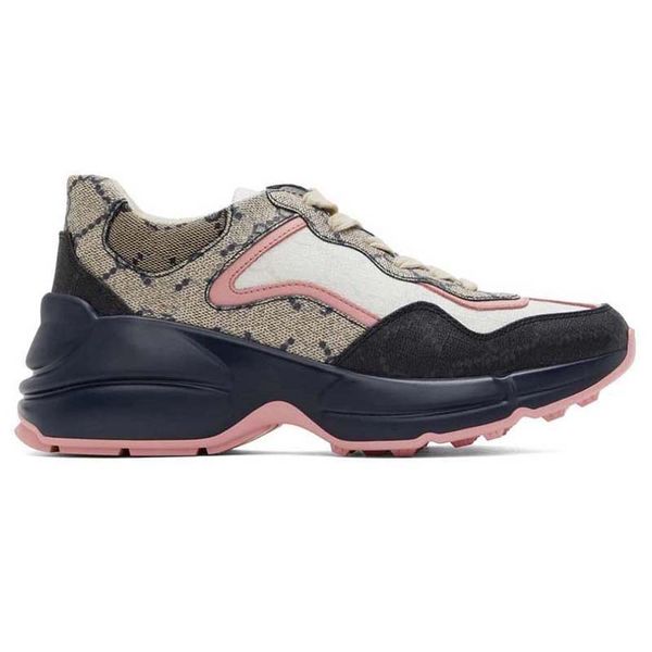 

designer men women rhyton casual shoes mens sneaker fashion womens shoe platform sports trainers mouse wave mouth tiger web, Black