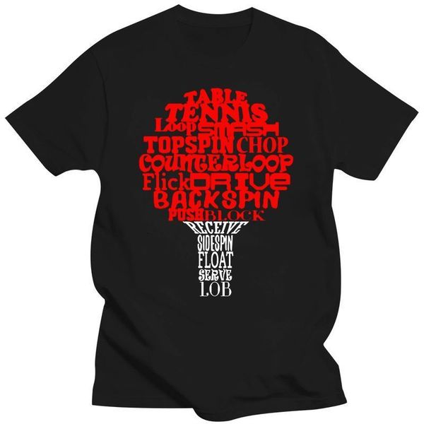 

mens tshirts clothing table tennis word cloud mens tshirt 230407, White;black