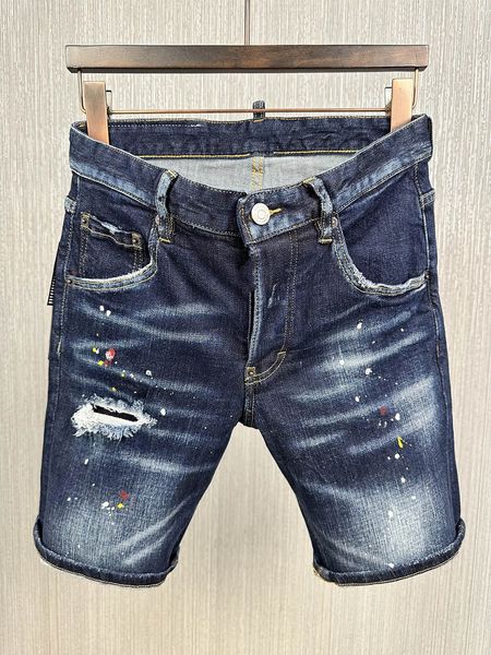 

2 d2 dsq trouser dsquare men denim italy cool guy designer holes shorts jeans embroidery size pants 44-54 #d15, Blue