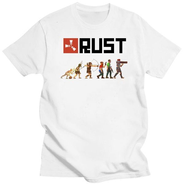 

mens tshirts clothing rust evolution t men pure cotton vintage round neck survival game tee short sleeve cloth 230407, White;black