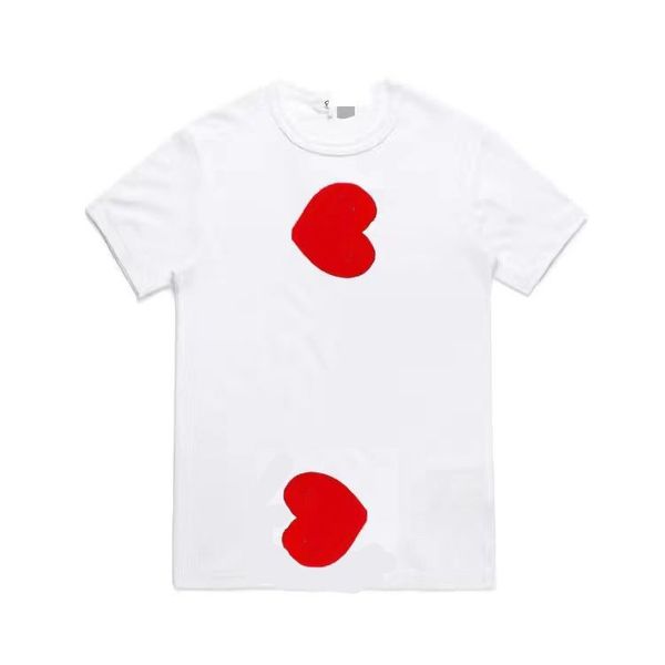 

mens t shirt designer embroidery red heart shirt casual women shirts badge quanlity tshirts cotton short sleeve summer loose oversize tee 10, White;black
