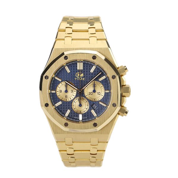 

watch men's quartz battery watch business travel multifunctional watch stainless steel manufacturing deep waterproof, Slivery;brown