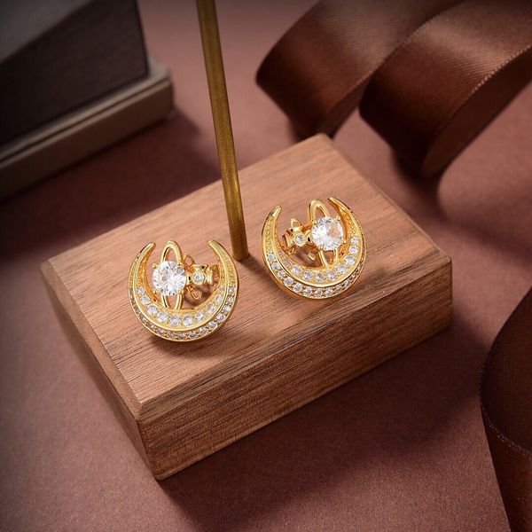 

designer brand stud earrings luxury women fashion jewelry saturn earing metal pearl earring cjeweler woman orecchini klrtre, Golden;silver