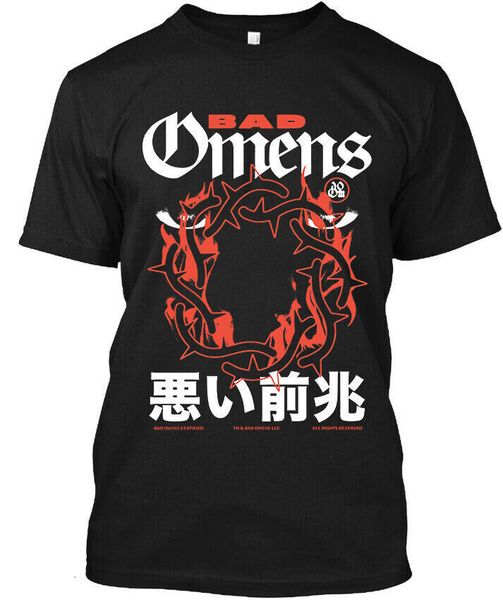 

mens tshirts bad omens american alternative metal band music oneck cotton t shirt men casual short sleeve tees harajuku streetwear 230408, White;black