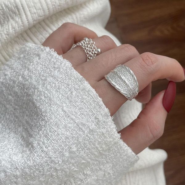 

couple rings promise rings matching silver ring for women personalised love flower designer new 2023 old texture geometry sterling silver ri