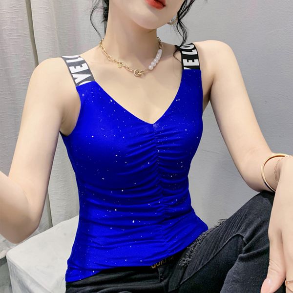 

camisoles tanks summer sleeveless women's tank fashion casual v-neck solid tank women's t-shirt 230408, Black;white