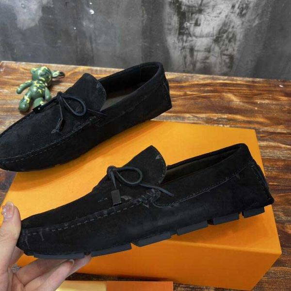 

luxury hockenheim bean shoes leisure shoes main driver real estate designer men's shoes arizona embossed fashion leather mule derby dri, Black