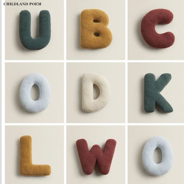 

pillows 3038cm baby children plush doll toys 26 letters kids room decoration car crib bed sofa cushion 230407