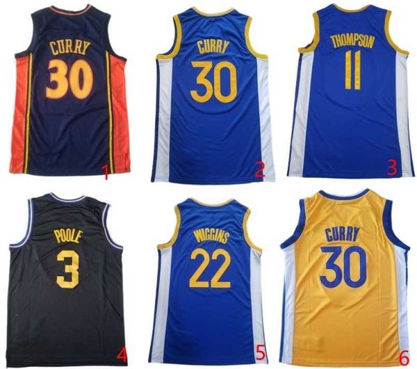 

basketball jerseys vintage stephen curry klay thompson draymond green andrew wiggins poole 2023 shirt edition blue black jersey 30 11 23, Black;red