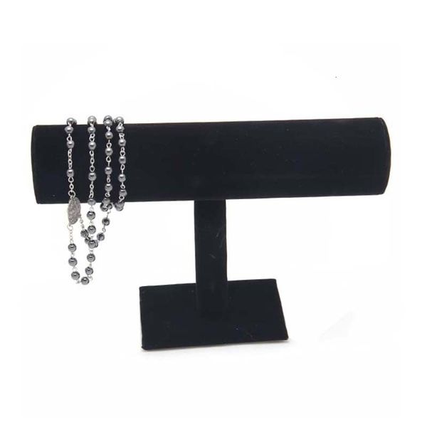 

jewelry settings black velvet bracelet chain watch tbar rack hard display stand holder organizer 230407, Slivery;crystal
