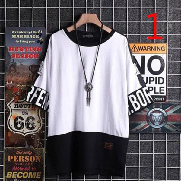 

mens tshirts dark shortsleeved tshirt male european and american street ins brand couple hip hop 230407, White;black