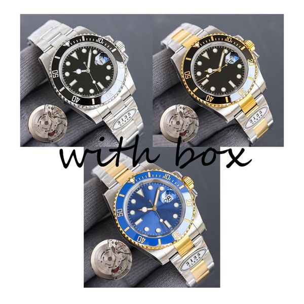 

3135 Movement 1:1 Men's Watch Automatic Mechanical 40MM Ceramic Ring Sapphire Luminous Business Watches Stainless Steel Strap Original Sliding Buckle Montre de, Black