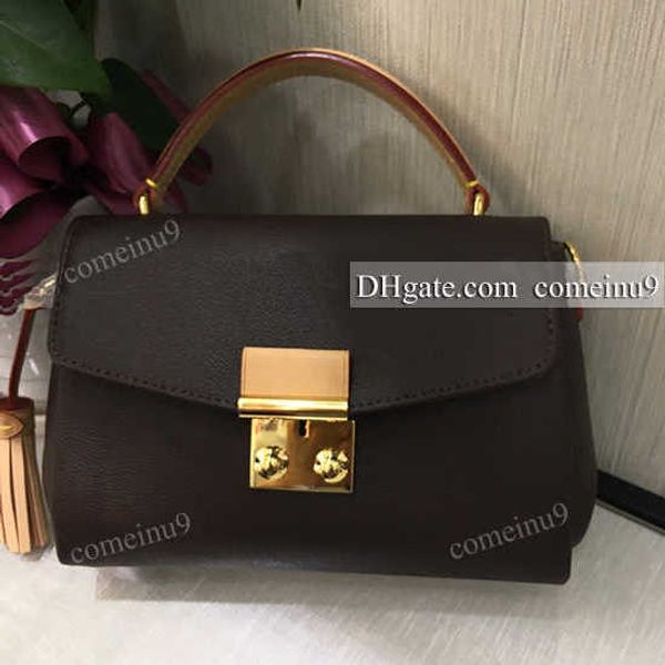 

women's genuine leather shoulder bag brand croisette tassel handbag crossbody bag medium handle tote n41581